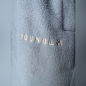 YoungLA Fleece Jogger Sweatpants Light Blue Mens Athletic Lounge Pants